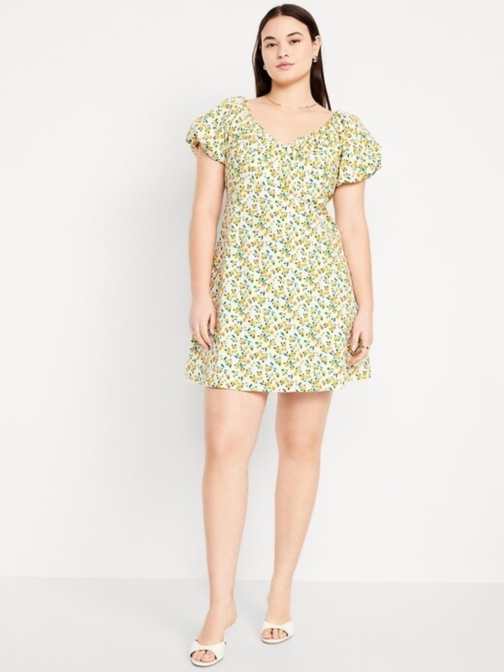 Old Navy V Neck Floral Cotton Dress